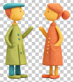Talking - Colorful Clay Figures PNG