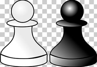 Chess Piece Black & White Pawn White And Black In Chess PNG