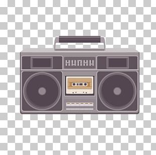 Boombox Tape Recorder Compact Cassette PNG