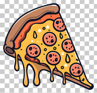 Pizza - Pepperoni Pizza Slice Illustration PNG