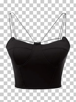 T-shirt Crop top Spaghetti strap Bra, body zipper jewelry, png