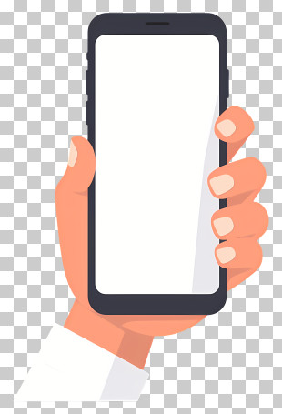 Hand Holding Smartphone - Illustration Of Hand Holding A Smartphone PNG