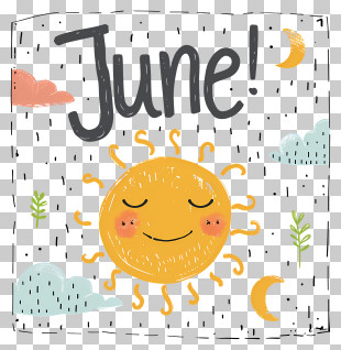 June - Cute Illustration For The Month Of June PNG