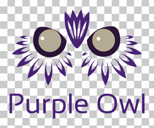 Purple Owl Eyes Logo - Purple Owl Logo PNG