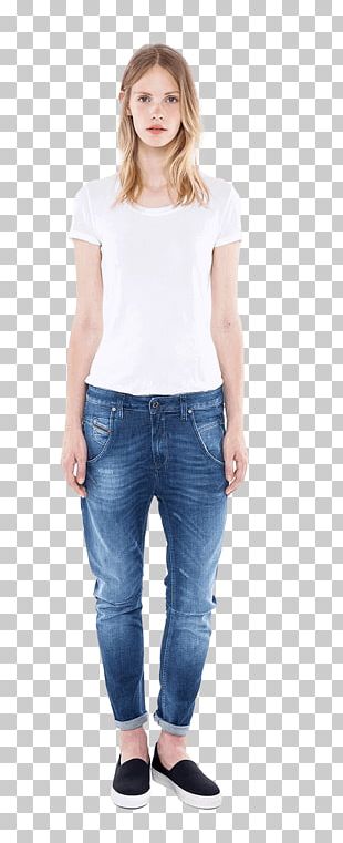 Jeans T-shirt Boyfriend Denim Waist PNG