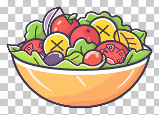 Fruits And Vegetables - Cartoon Fruit Salad In A Bowl PNG