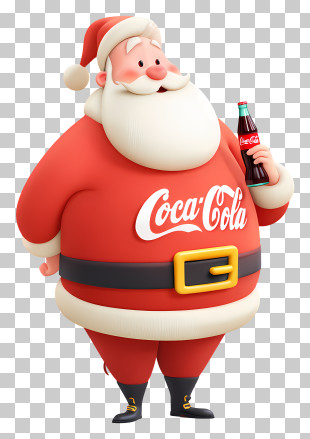 Santa Claus With Coca Cola - Coca-Cola Santa Mascot PNG