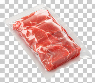 Frozen Meat Packet - Vacuum-Sealed Pack Of Fresh Red Meat PNG