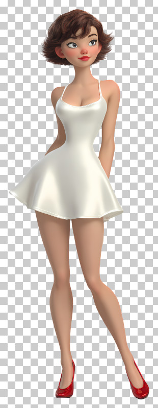 White Dressed Girl - Elegant Woman In White Dress PNG