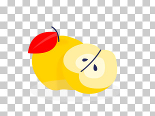 Apple - Bright Yellow Apple Illustration PNG