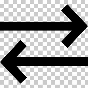 Double Arrow - Black Bidirectional Arrows Icon PNG