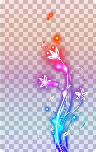 Cool Light Decorative Flowers PNG