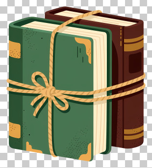 Bundle Of Tied Vintage Books PNG