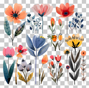 Flower - Artistic Doodle Flower Collection PNG