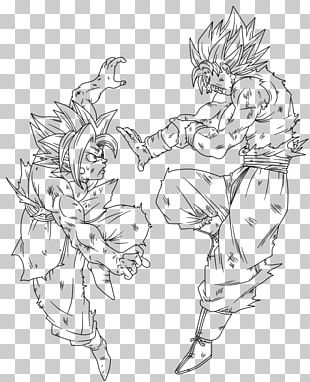 Line art Goku Vegeta Trunks Dragon Ball Z Dokkan Battle, ball