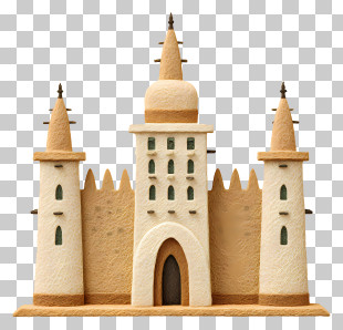 Djenne Mosque - Castle Illustration With Towers PNG