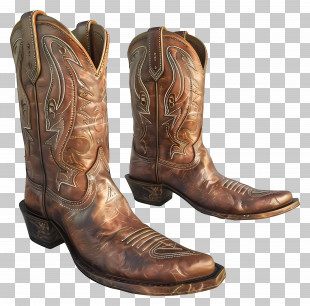 Western Boots - Stylish Leather Cowboy Boots PNG