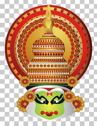 Onam - Kathakali Mask Icon For Cultural Concept PNG