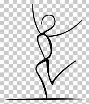 Stick Figure Dancing - Abstract Dancing Stick Figure Art PNG