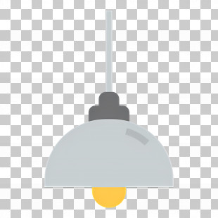 Hanging Lamp - Pendant Lamp Icon With Yellow Bulb PNG