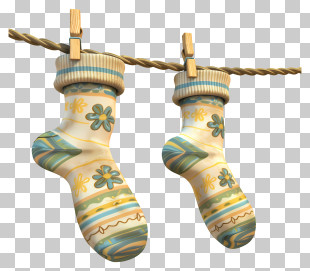 Hanging Socks - Decorative Hanging Socks With Unique Patterns PNG