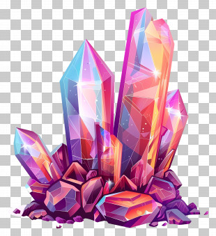 Crystal - Bright And Colorful Crystals Illustration PNG