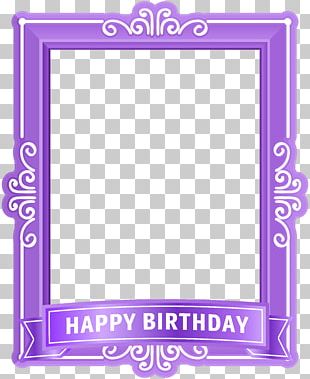 Text Frame Purple Pattern PNG