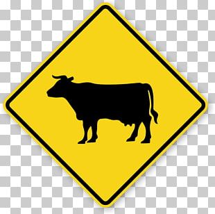 Cattle Sheep Water Buffalo Traffic Sign Warning Sign PNG