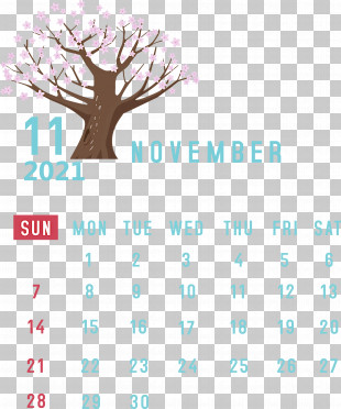 November 2021 Calendar November 2021 Printable Calendar PNG
