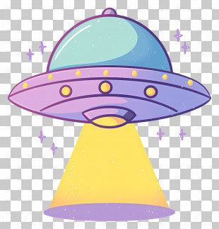 Cartoon Ufo - UFO Spaceship With Beam PNG