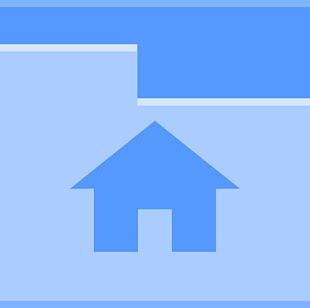 Blue Square Triangle Symmetry PNG