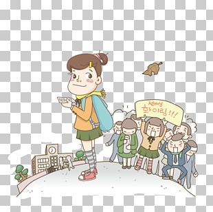 Cartoon Travel Backpack PNG