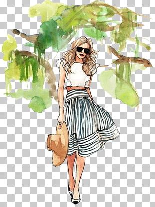 Drawing Fashion Illustration Watercolor Painting Sketch PNG, Clipart ...