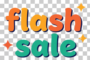 Flash Sale Colorful Text PNG