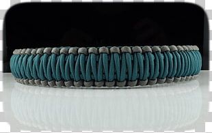 Dog Collar Parachute Cord Turquoise Aqua PNG