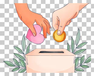 Voting - Heart And Coin Donation Illustration PNG