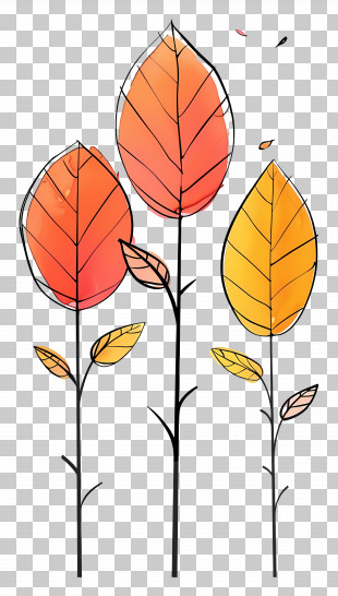 Crisp Autumn - Autumn Leaves Illustration PNG