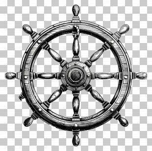 Ship Wheel - Detailed Nautical Ship Wheel Design PNG