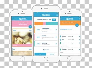 Smartphone Squirrel Saving Budget Investment PNG