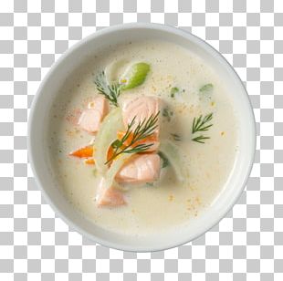 Clam Chowder Leek Soup Potage Smoked Salmon PNG