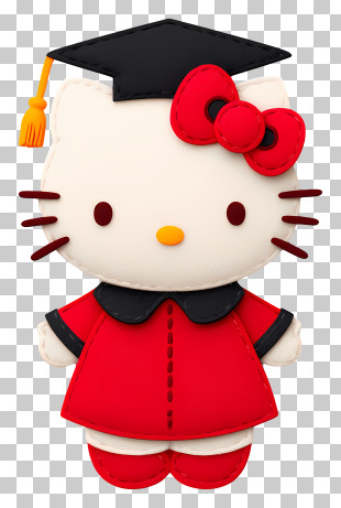 Hello Kitty Graduation - Hello Kitty In Graduation Attire PNG