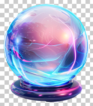 Mystical Crystal Ball - Glowing Mystical Crystal Ball PNG