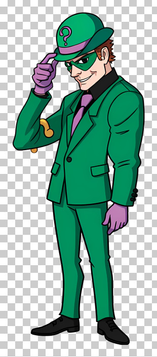 Riddler - Mysterious Question-Mark Villain PNG