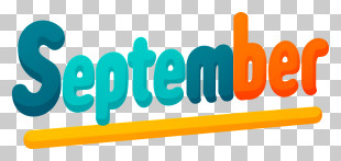 September - September Colorful Text Logo PNG