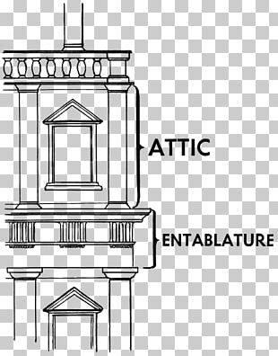 Architecture Attic Style Cornice Facade Building PNG