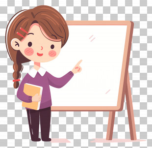 Teacher Education - Teacher Pointing At Board PNG