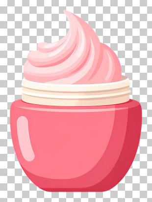 Skin Moisturizing Icon - Pink Cream Jar For Skincare PNG
