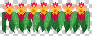 Indian Marigold Toran - Colorful Floral Garland Decoration PNG