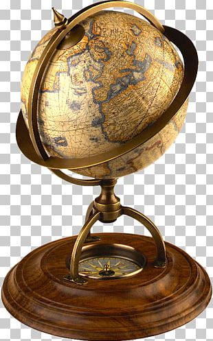 Globe Old World Antique Map PNG