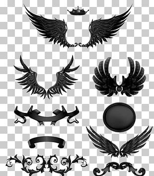 Black Wings PNG Clip Art Image​